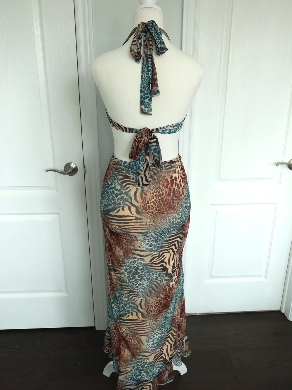 High Slit Ruffle Hem Dress - Picture 2 of 8